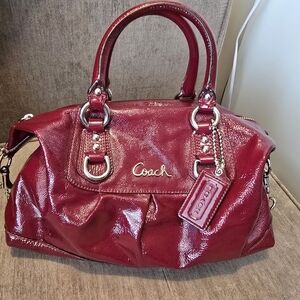 Coach Burgundy Leather Handbag